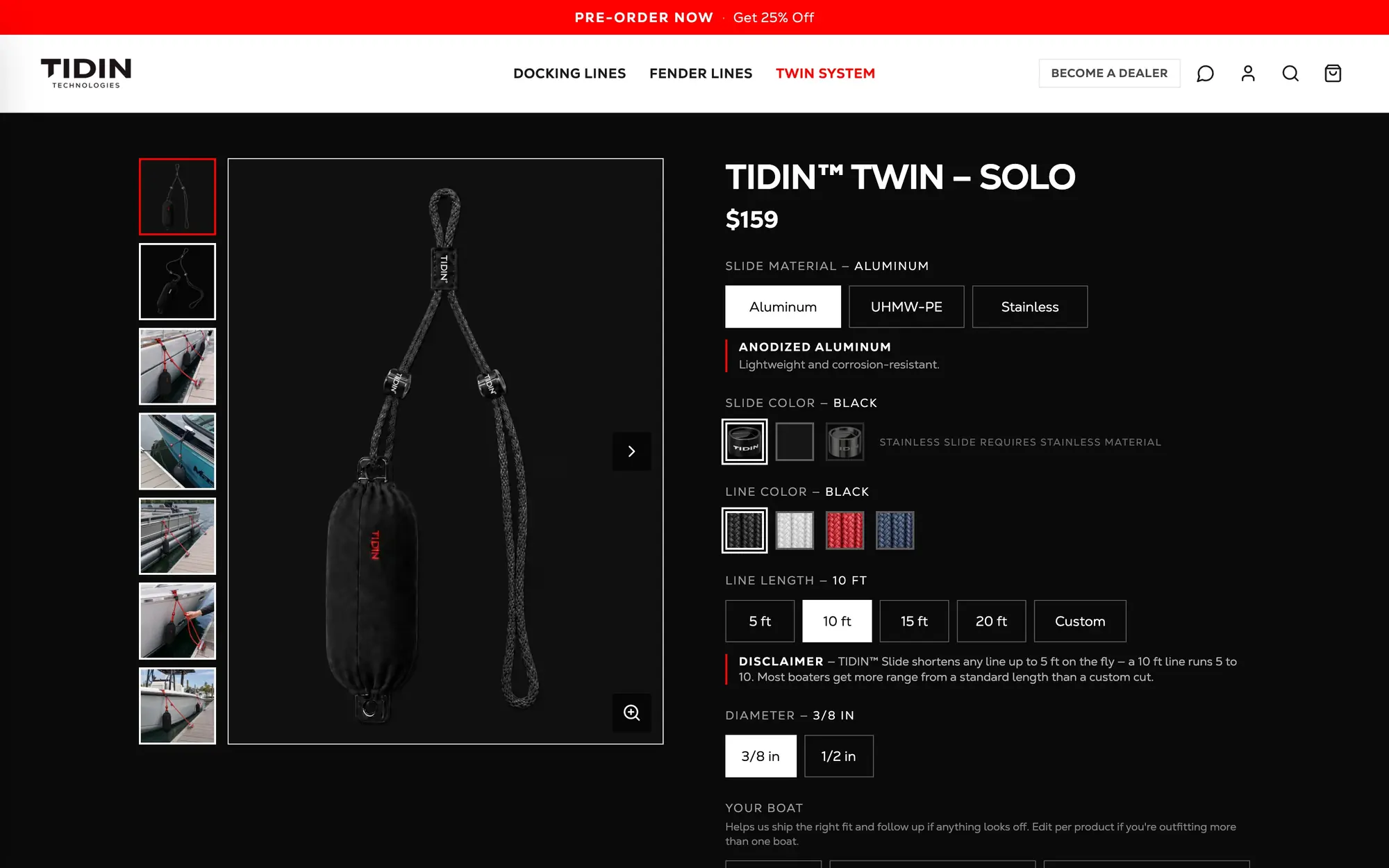 TIDIN Technologies website, inside page